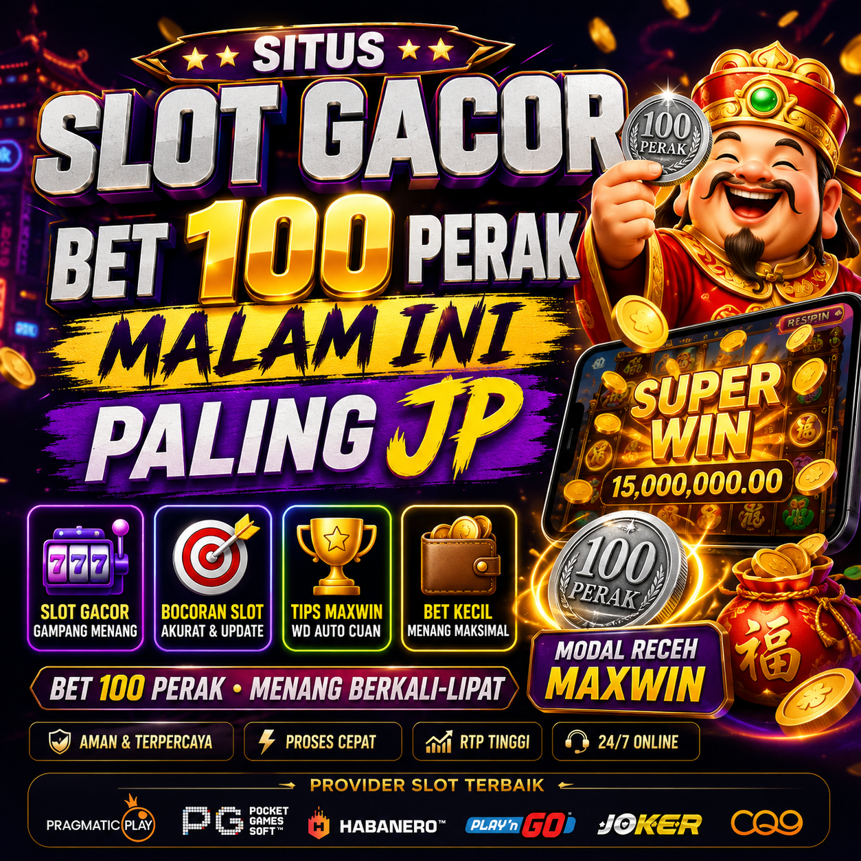 Situs Slot Gacor Bet 100 Perak Malam Ini Paling JP