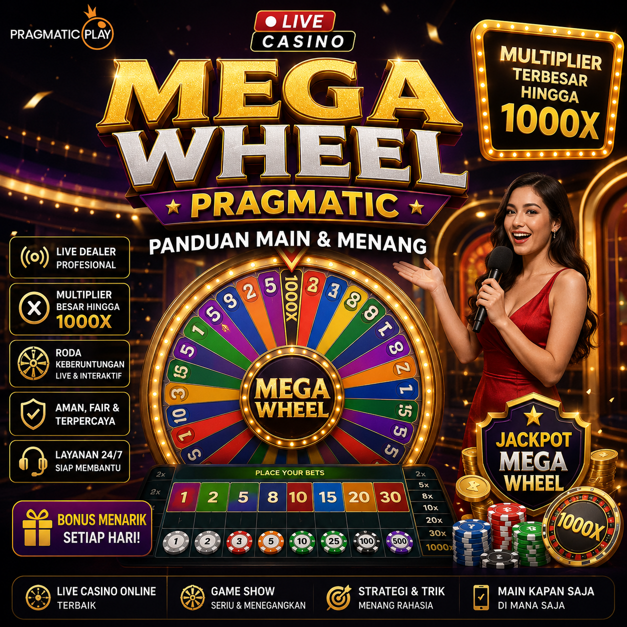Live Casino Mega Wheel Pragmatic: Panduan Main & Menang
